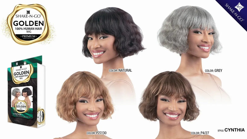 Shake-N-Go Golden 100% Human Hair Wig CYNTHIA | Hair Crown Beauty Supply