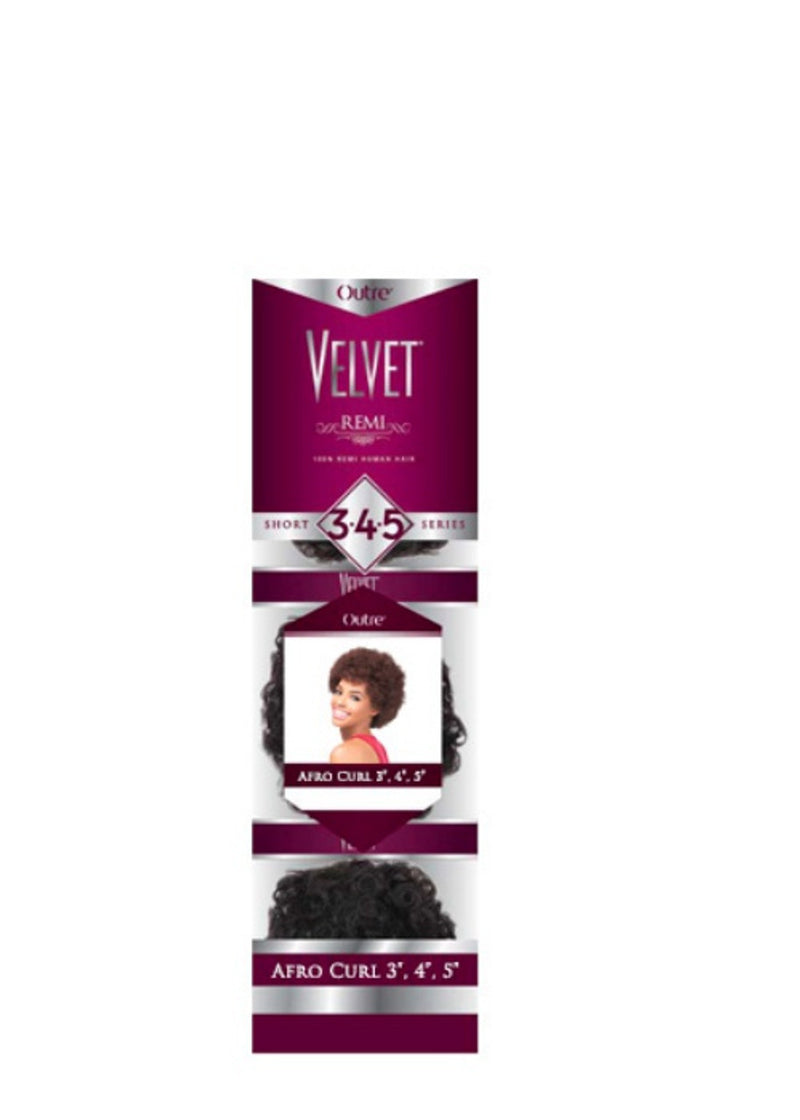 Outre Velvet REMI Short Series AFRO CURL 3" 4" 5" | Hair Crown Beauty Supply