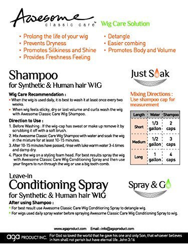 Awesome Professional Wig Care Solution Spray & Go Leave-In Conditioning Spray | Hair Crown Beauty Supply