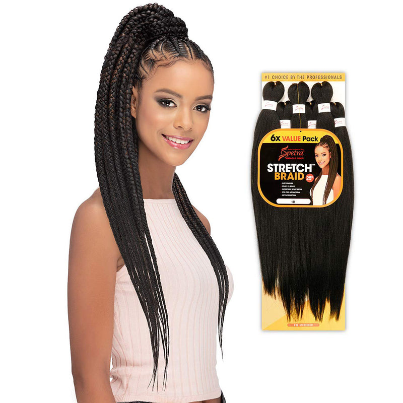 Amore Mio Pre stretched braiding hair 6x Value Pack | Hair Crown Beauty Supply