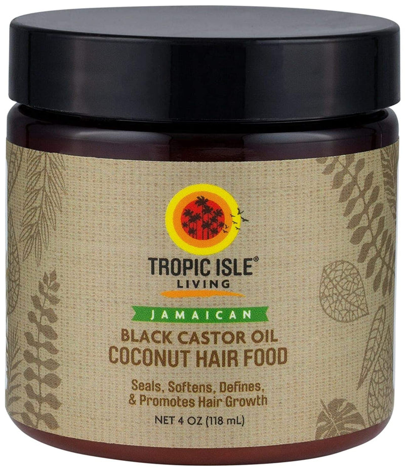 Tropic Isle Living Jamaican Black Castor Oil Coconut Hair Food 4oz | Hair Crown Beauty Supply