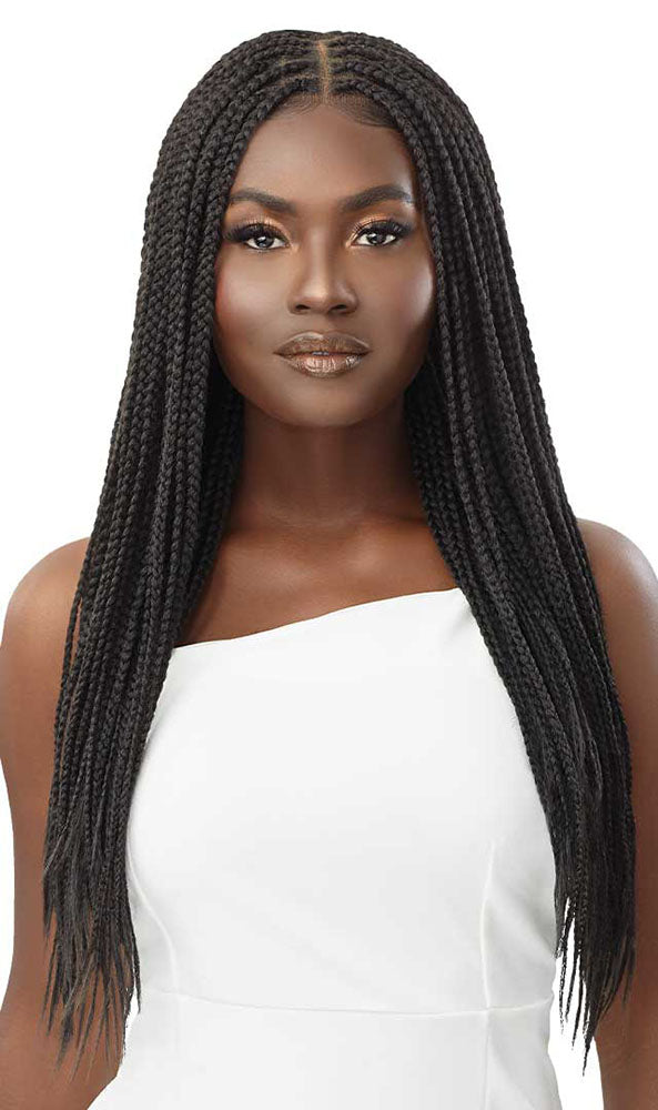 Outre Pre-Braided 13x4 HD Lace Front Wig KNOTLESS SQUARE PART BRAIDS 26" | Hair Crown Beauty Supply
