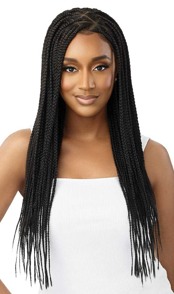 Outre Pre-Braided 13x4 HD Lace Front Wig KNOTLESS TRIANGLE PART BRAIDS 26" | Hair Crown Beauty Supply