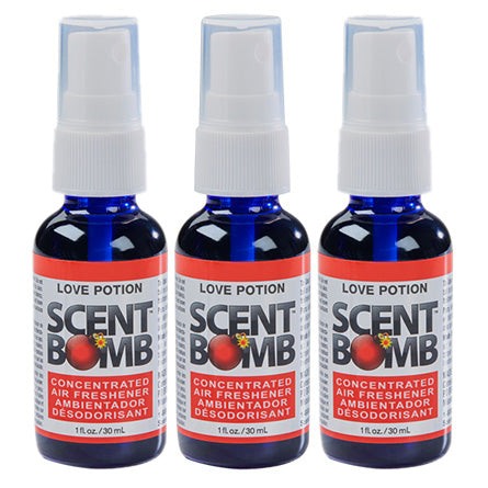 (3 Bottles) ScentBomb “Love Potion” Air Freshener Spray Bottle 1fl oz - Hair Crown Beauty Supply