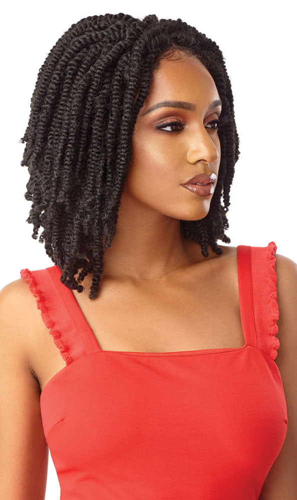 Outre X-Pression Twisted Up Lace Front 4X4 Braid Wig STRAIGHT BOMB TWIST 14" | Hair Crown Beauty Supply