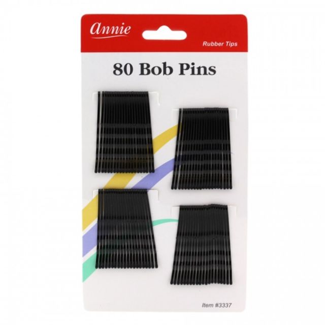 Annie Bob Pins Rubber Tipped 80pc - Hair Crown Beauty Supply