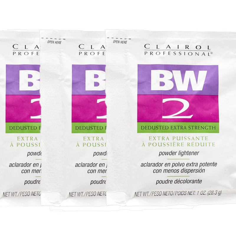 (3 Packets)  Clairol BW2 Extra Strength Powder Lightener 1oz - Hair Crown Beauty Supply