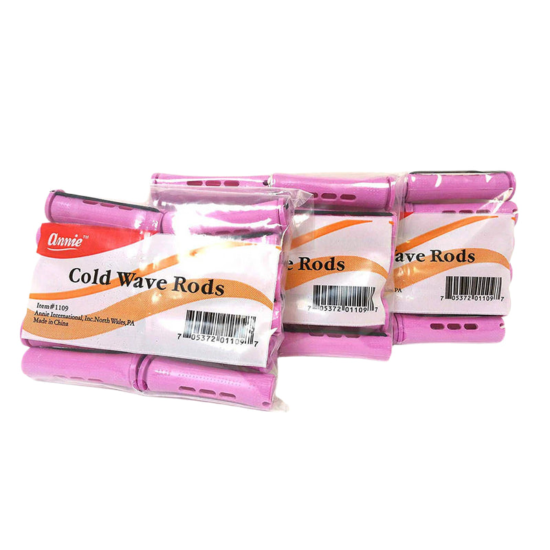 (3 Packs) Annie Cold Wave Rods 7/10" | Hair Crown Beauty Supply