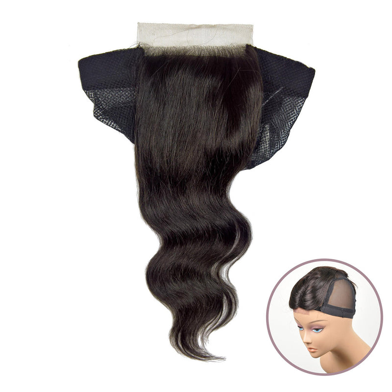 Unprocessed 100 Human Hair Closure Cap BODY WAVE 12" - Hair Crown