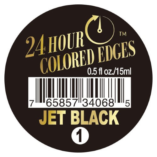 EBIN 24Hour Colored Edge Tamer 0.5oz JET BLACK - Hair Crown Beauty Supply