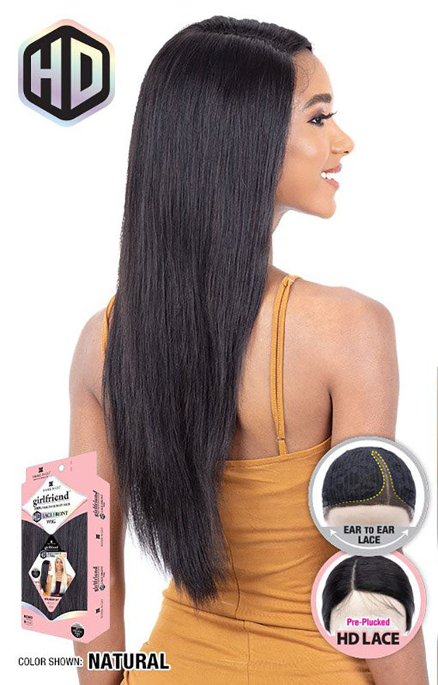 Shake-N-Go Girlfriend 100% Virgin Human Hair HD Lace Front Wig STRAIGHT 24" | Hair Crown Beauty Supply