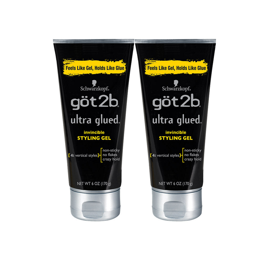 Got2b Ultra Glued Feels Like Gel, Holds Like Glue Invincible Styling Hair  Gel 6 Oz