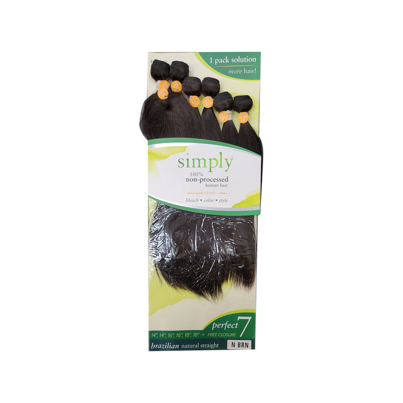Outre Simply Perfect 7 100% Brazilian Unprocessed Human Hair Bundle NATURAL STRAIGHT | Hair Crown Beauty Supply