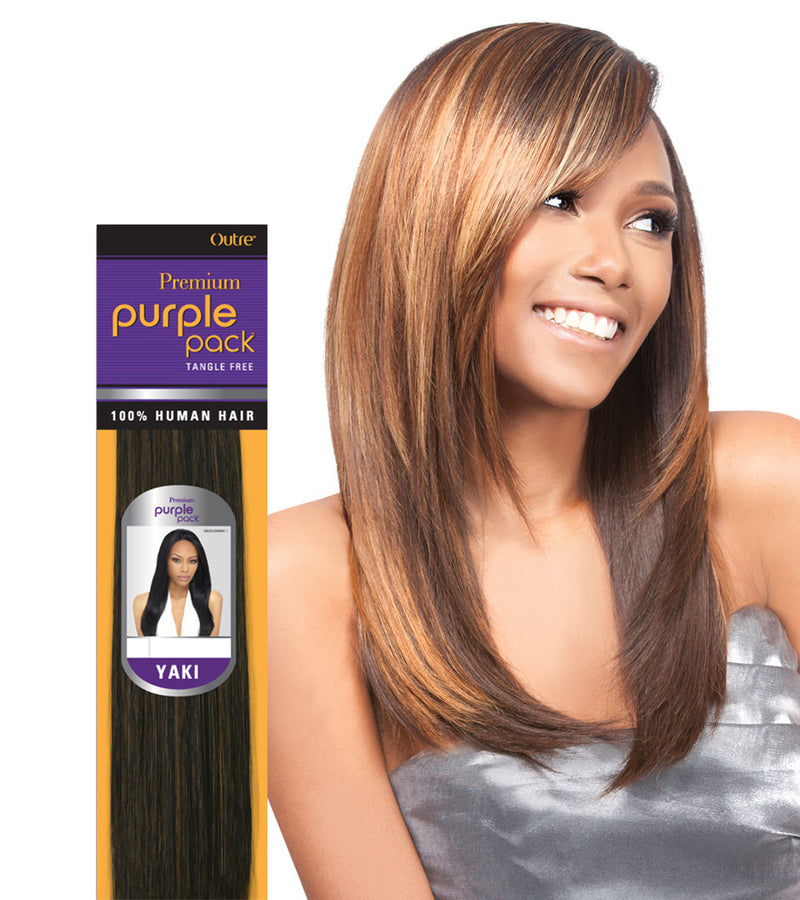 Outre Premium Purple Pack Yaki 100% Human Hair (10"-18") - Hair Crown Beauty Supply