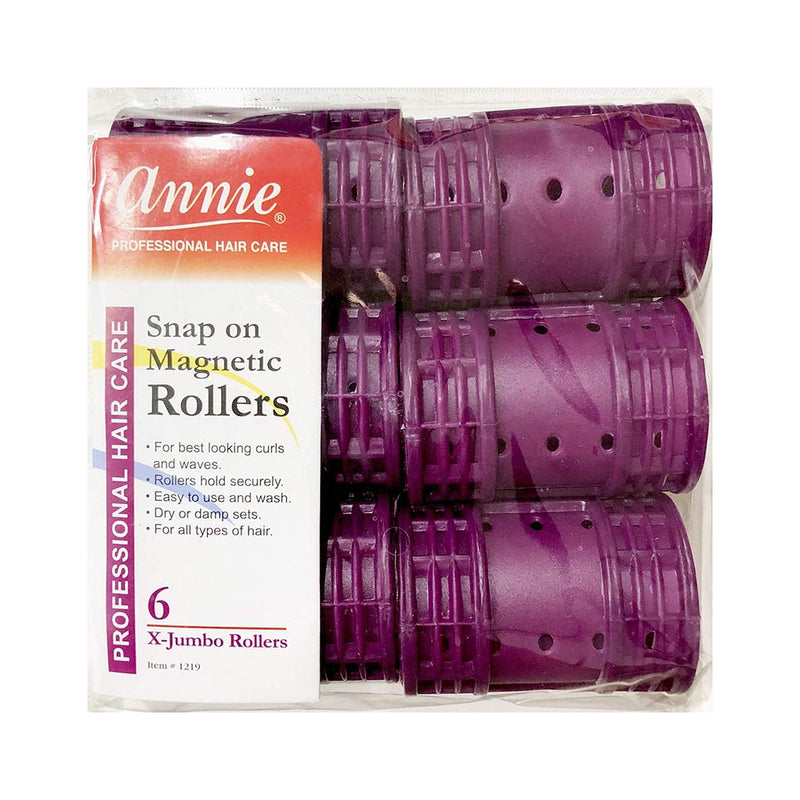 Annie Snap On Magnetic Rollers X-JUMBO (6CT) | Hair Crown Beauty Supply